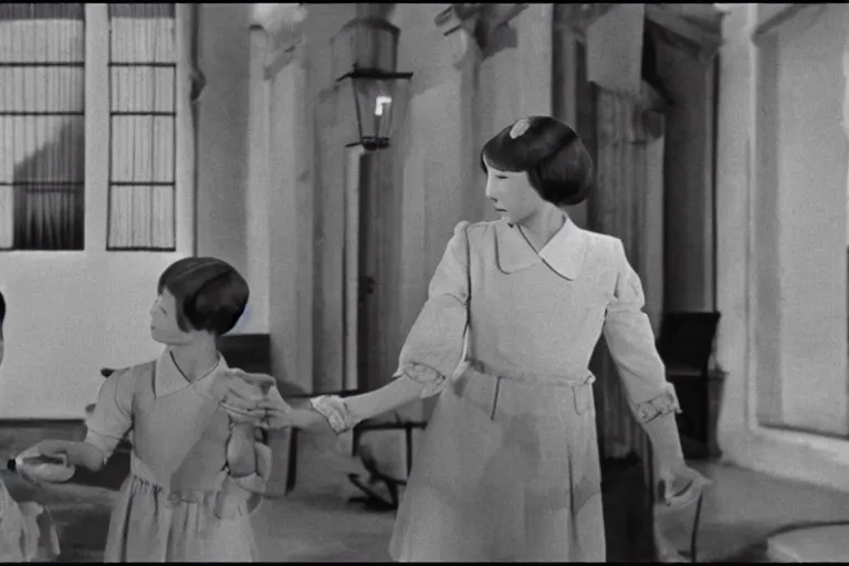 Image similar to still image from the sound of music by ozu yasujiro, ultra detailed, finely detailed