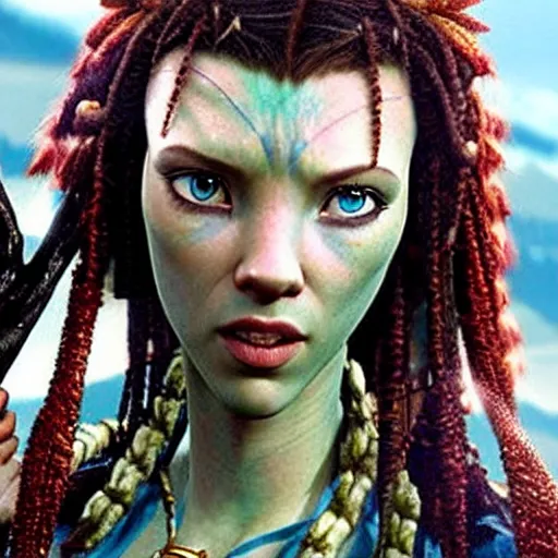 Prompt: Scarlett Johansson in the movie avatar