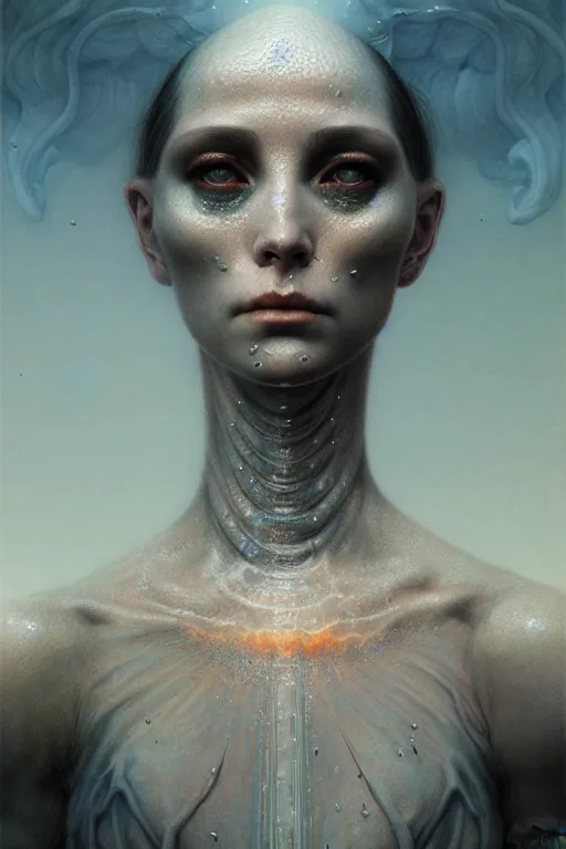 Prompt: ethereal lilith the mother of all monsters, raining ash, fine art masterpiece, highly detailed dino valls wayne barlowe machiej kuciara, dramatic lighting, long shot, wide angle, uhd 8 k, sharp focus