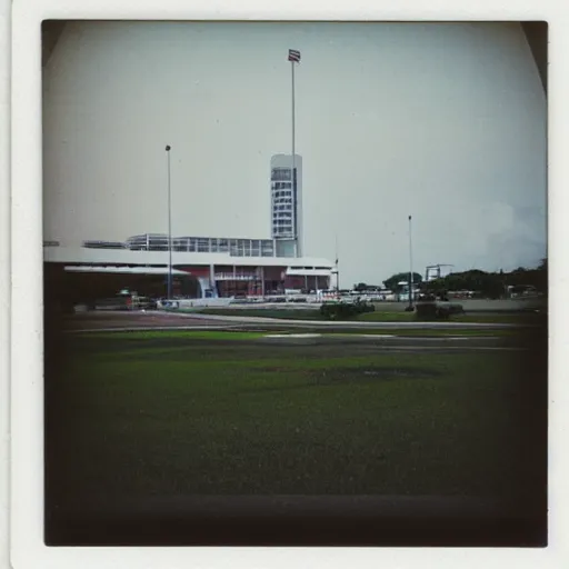 Image similar to polaroid photo of changi airport control tower