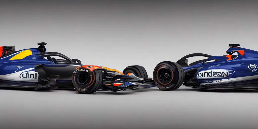 Image similar to hybrid design between McLaren MCL34 F1 car 2021 and Ford Mustang GT 2021. No background, concept art style.