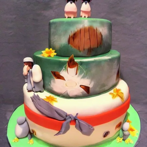 Image similar to a delicious cake, studio ghibli