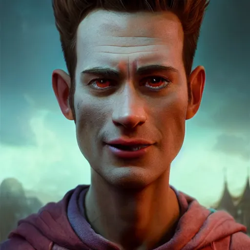 Image similar to hyperrealistic mixed media image of jimmy neutron, stunning 3 d render inspired art by istvan sandorfi and greg rutkowski, perfect facial symmetry, realistic, highly detailed attributes and atmosphere, dim volumetric cinematic lighting, 8 k octane extremely hyper - detailed render, post - processing, masterpiece,