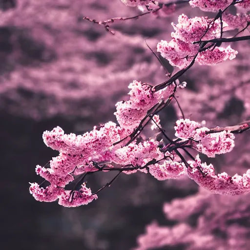 Image similar to photo of a blossoming sakura bonsai, beautiful, bokeh, cinematic, high detail,