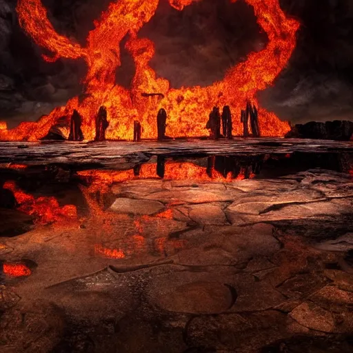 Image similar to scenic view of hell, tourist photo