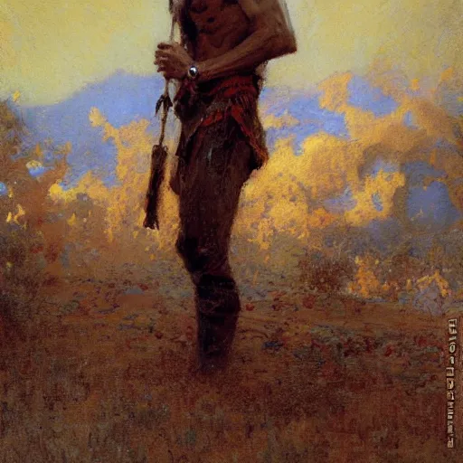 Prompt: a man with a lanky body type, painting by Gaston Bussiere, Craig Mullins
