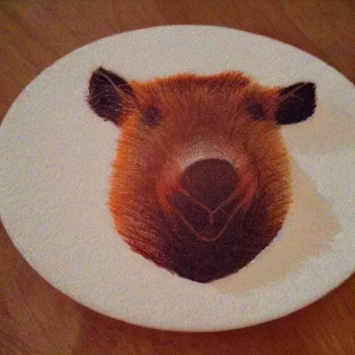 Prompt: toast art of a capybara