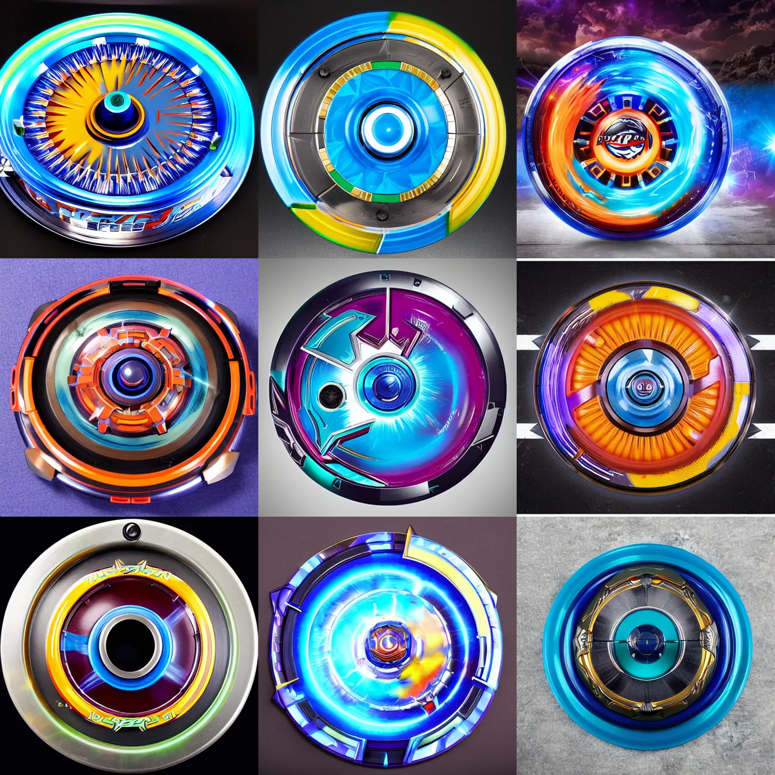 Prompt: beyblade burst spryzen evolution photo, studio photo, highly detailed, 4K, complex design, angular, high tech, awesome beyblade shining designed by Hiro Morita