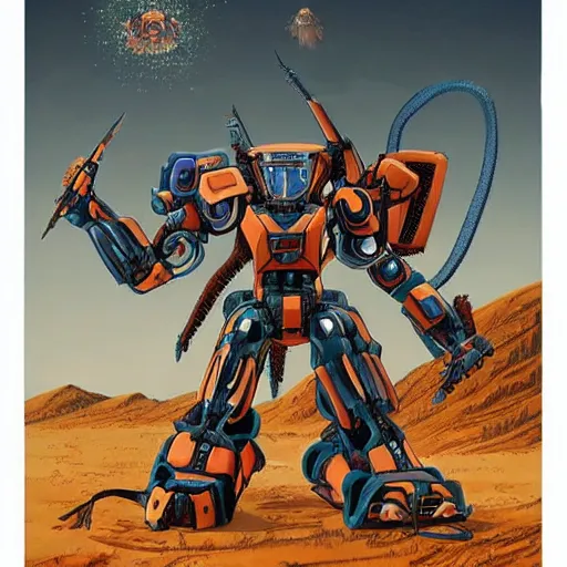 Image similar to humanoid tiger combat mecha in the style of vasily vereshchagin and evangelion