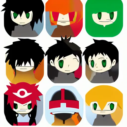 Image similar to face icon vector minimalist digimon tomine, adrian