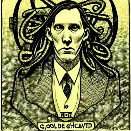 Image similar to lovecraft, golden ratio