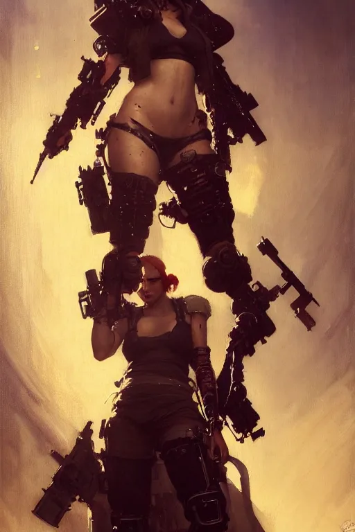 Image similar to full character portrait max mad cyberpunk, machinist tech solider girl character design, final fantasy, painting by gaston bussiere, katsuya terada, nc wyeth, greg rutkowski, craig mullins, vermeer, trending on artstation, jeffery catherine jones