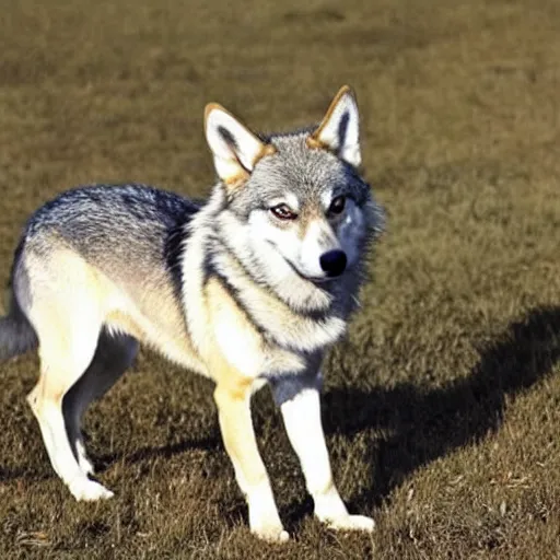 Image similar to a wolf and chihuahua hybrid
