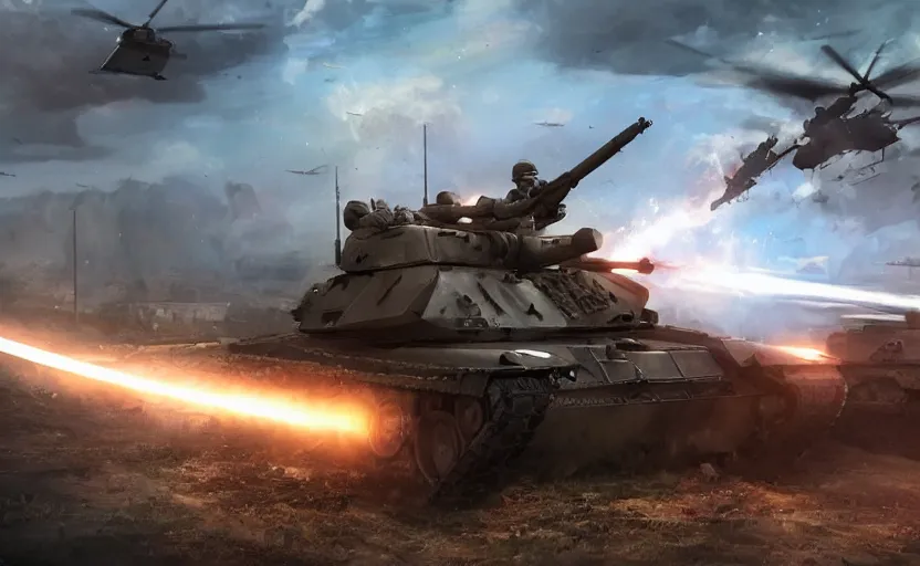 Image similar to a soldier is helping a comrade while being under heavy fire from a hostile patrol of enemies, highly detailed, high resolution, stunning, volumetric lightning, realistic military gear, girls frontline style, matte, sharp focus, 150mm, illustration, artstation, by kuvshinov ilya, simple design, realistic aircrafts, realistic tanks, realistic soldiers, from royal space force the wings of honnêamise movie