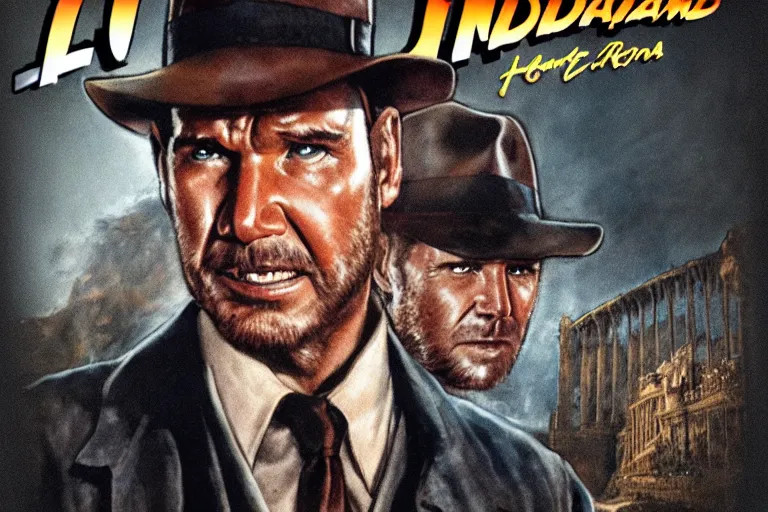 Prompt: poster for a new indiana jones film set in rome