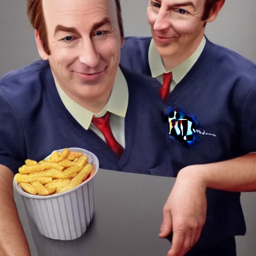 Image similar to Bob Odenkirk works as McDonalds in Mcdonalds uniform