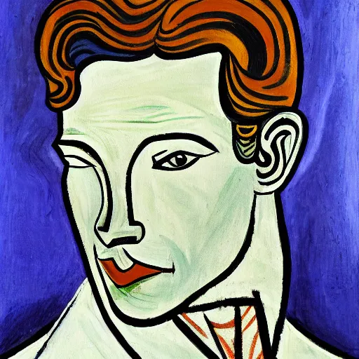 Prompt: beautiful painting Benedict Cumberbatch as bull by Pablo Picasso, 4 K