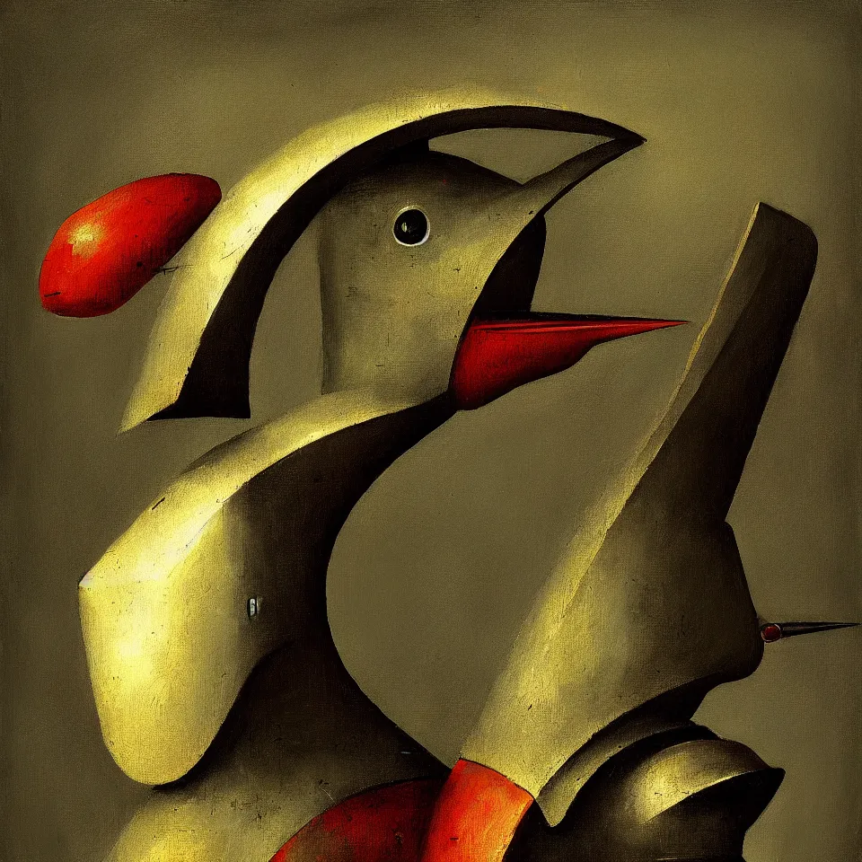 Image similar to robot bird, by hieronymus bosch, oil paint, portrait, cinematic, epic composition, digital painting, digital art, masterpiece