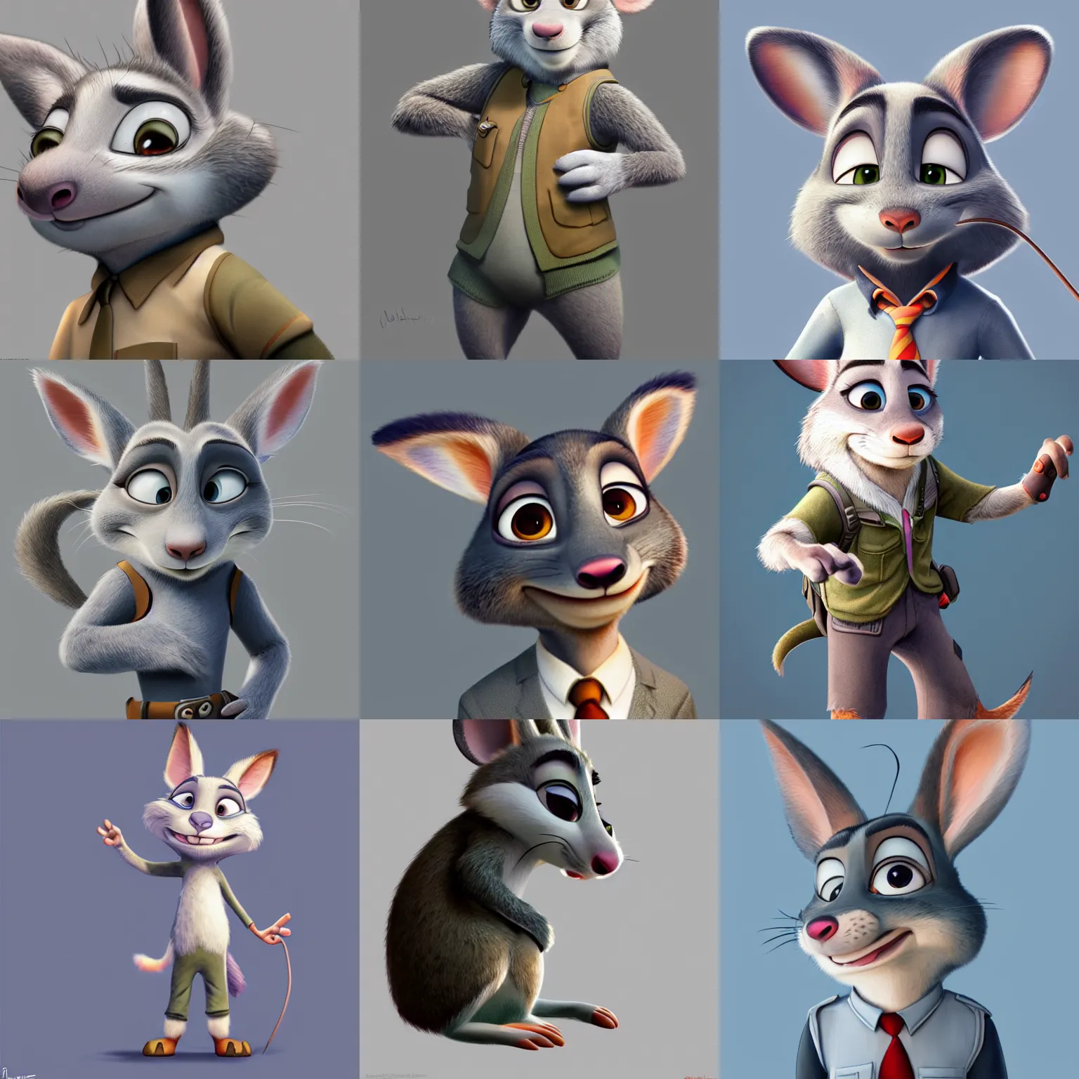 Prompt: zootopia character grey mouse, highly detailed, digital painting, artstation, concept art, smooth, sharp focus, illustration