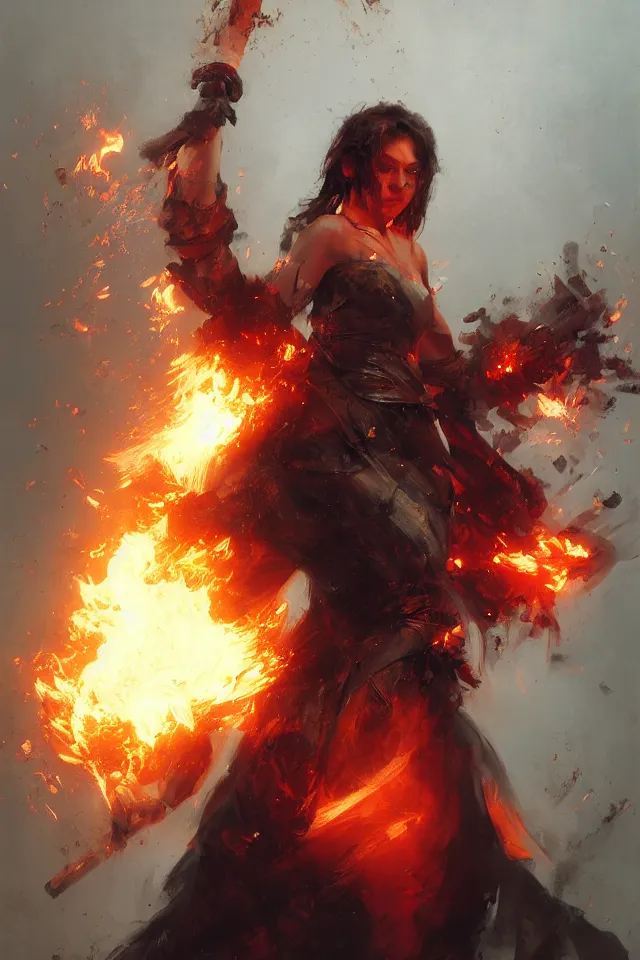 Image similar to The pyromancer by ruan jia