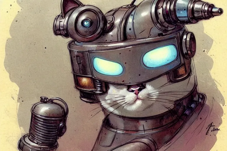 Image similar to ( ( ( ( ( 1 9 5 0 s retro future robot cat. muted colors. ) ) ) ) ) by jean - baptiste monge!!!!!!!!!!!!!!!!!!!!!!!!!!!!!!