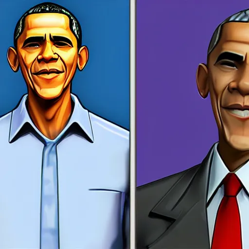 Prompt: Barack Obama fortnite skin