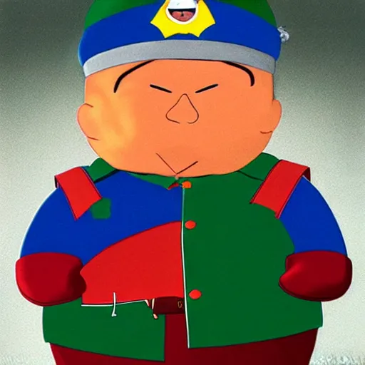 Image similar to Eric Cartman hyperrealistic