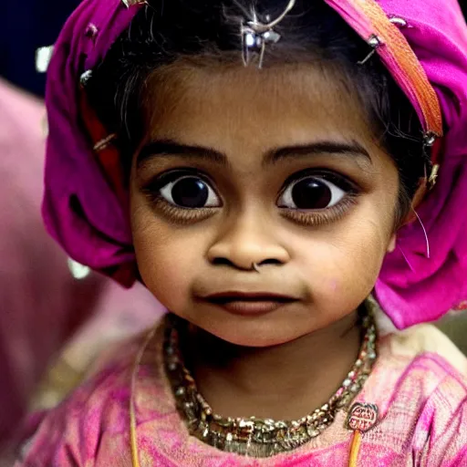 Image similar to close-up of Jyoti Amge the shortest woman in the world as a detective in a movie directed by Christopher Nolan, movie still frame, promotional image, imax 70 mm footage