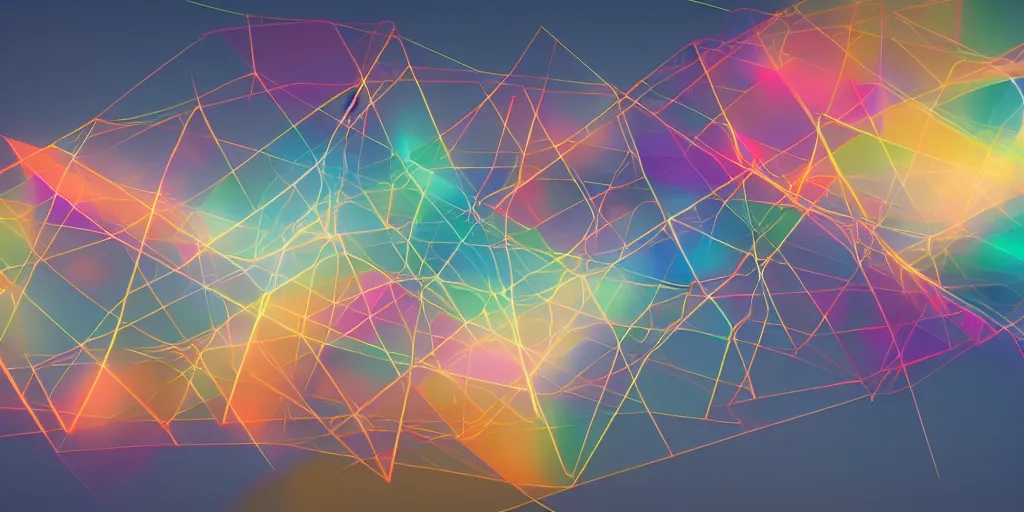 Image similar to abstract multi colored geometries. cloud computing technology and innovation concept. octane render