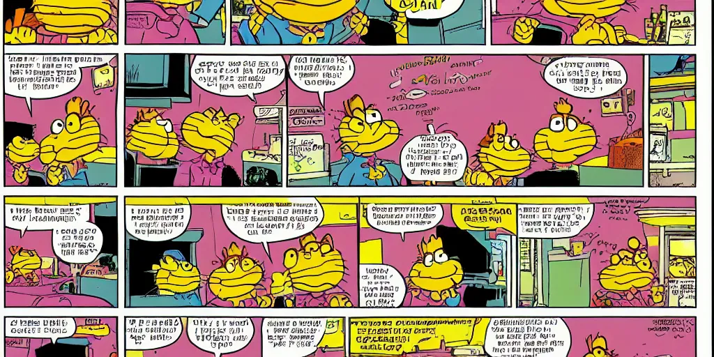 Image similar to garfield comic strip