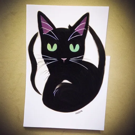 Prompt: black cat fursona