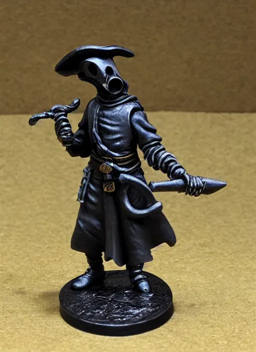 Image similar to 8 0 mm resin detailed miniature of a warhammer 4 0 k plague doctor, product introduction photos, 4 k, full body,