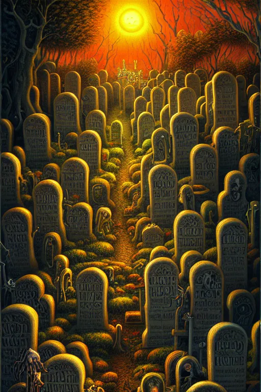 Image similar to a photorealistic painting of an isometric nightmare cemetery horror by johfra bosschart, lisa frank, dark fantasy art, high detail, trending on artstation