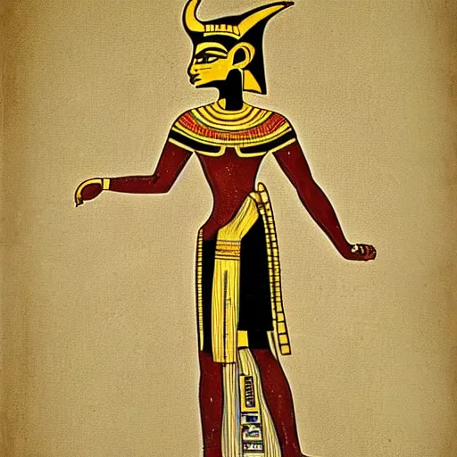 Image similar to ancient egyptian art of xenomorph alien