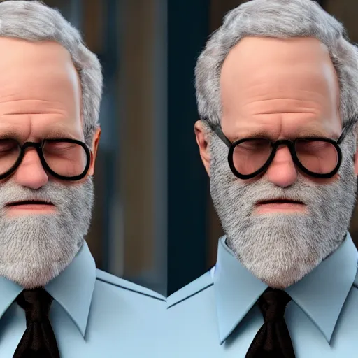 Image similar to hyperrealistic dslr film still of david letterman dressed as a usps postal worker, stunning 8 k octane comprehensive 3 d render, inspired by istvan sandorfi & greg rutkowski & unreal engine, perfect symmetry, dim volumetric cinematic lighting, extremely hyper - detailed, incredibly real lifelike attributes & flesh texture, intricate, masterpiece, artstation, stunning