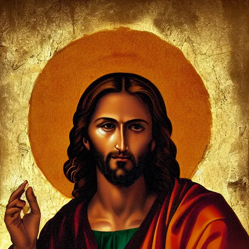 Prompt: Medium shot photograph of Jesus as a rapper, 4k, ultra HD