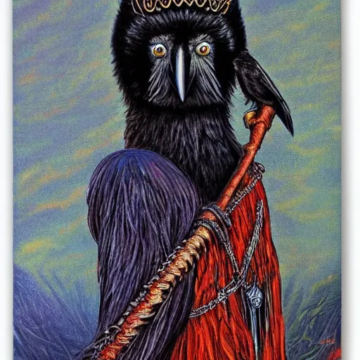 Prompt: raven princess by Johfra Bosschart