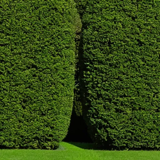 Prompt: a hedge bush masterfully shaped like Abe Lincoln in the center of a hedge maze, 4k, realistic lighting, realistic shadows