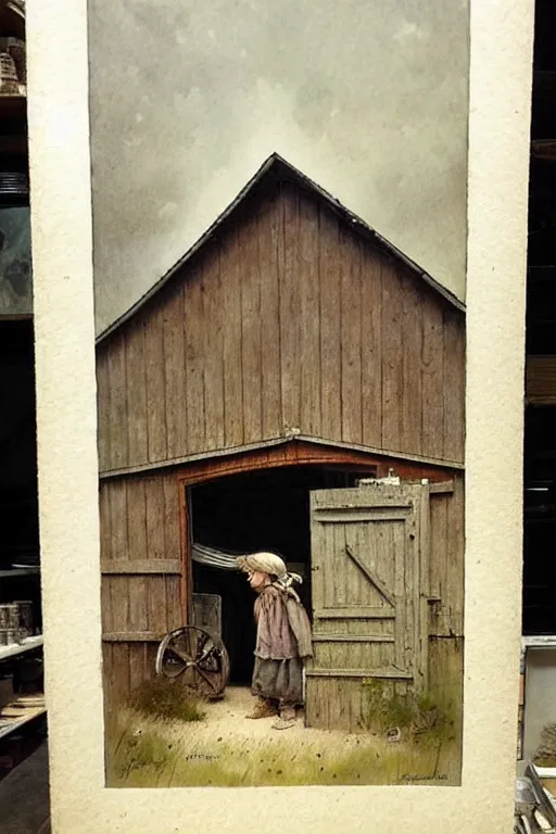 Prompt: ( ( ( ( ( 1 9 5 0 barn workshop. muted colors. ) ) ) ) ) by jean - baptiste monge!!!!!!!!!!!!!!!!!!!!!!!!!!!!!!