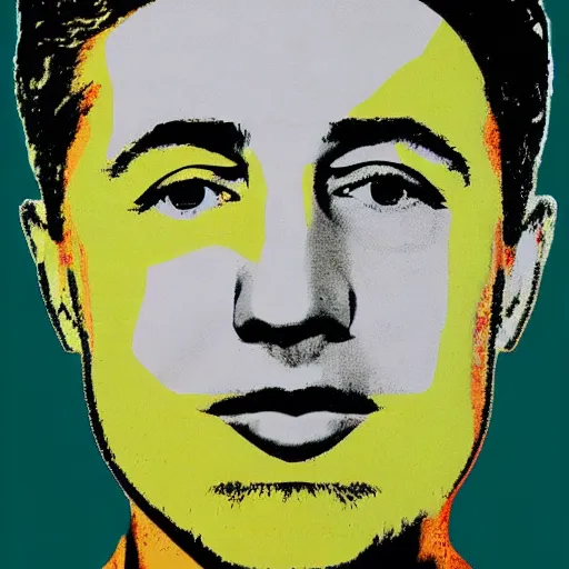 Image similar to volodymyr zelenskiy. face like in 2 0 2 2. intricate sticker design by andy warhol