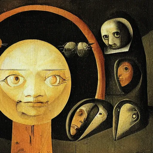 Image similar to a painting of the eyes of the sun by hieronymus bosch