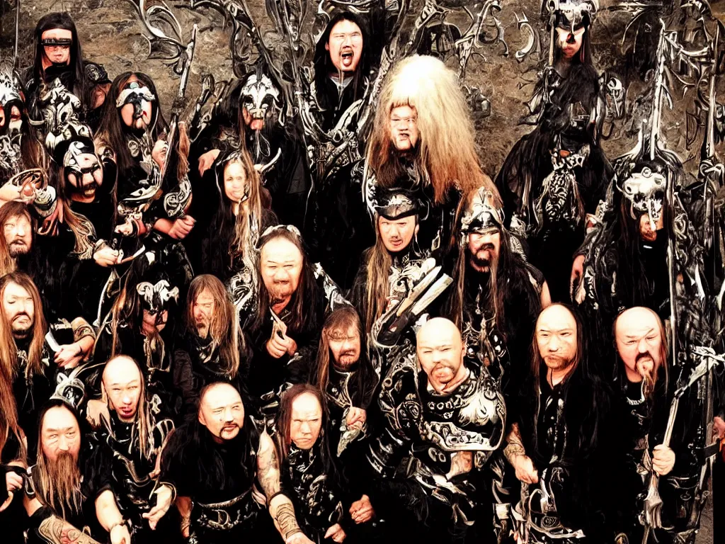 Image similar to Genghis Khan in death metal band