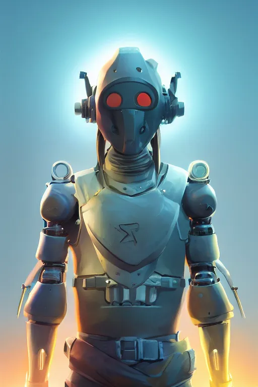 Image similar to epic mask helmet robot ninja portrait stylized as fornite style game design fanart by concept artist gervasio canda, behance hd by jesper ejsing, by rhads, makoto shinkai and lois van baarle, ilya kuvshinov, rossdraws global illumination radiating a glowing aura global illumination ray tracing hdr render in unreal engine 5