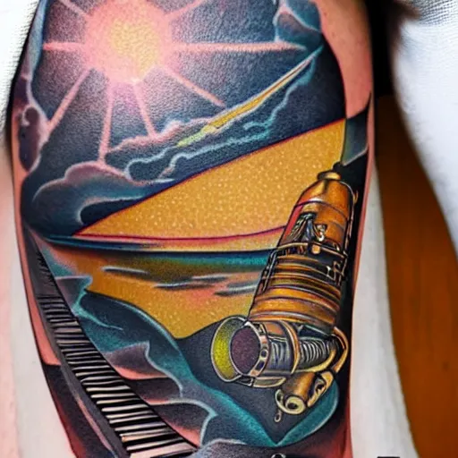 Image similar to tattoo of voyager's golden recorder