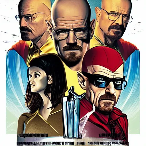 Prompt: walter white superhero movie