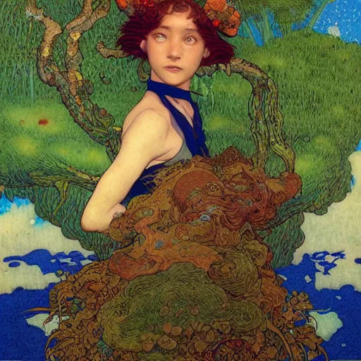 Prompt: A young Kiki from Kikis delivery service pre-raphaelite defined colours , Ivan Bilibin, Austin Osman Spare, high quality, ultra detailed. Beksinski painting, art by Takato Yamamoto. masterpiece, oil on canvas painting, pixelart, pixel sorting, datamosh, glitch. carl spitzweg moebius and tuomas korpi. baroque elements. baroque element. intricate artwork by caravaggio. Oil painting. 3d rendered in octane. cinematin, pixiv, unreal5, 8k