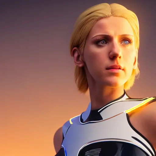 Prompt: Annie Leonhart in a Tron movie, octane render 8k, photorealistic render, atmospheric render, beautiful face, cute, realistic skin, beautiful eyes