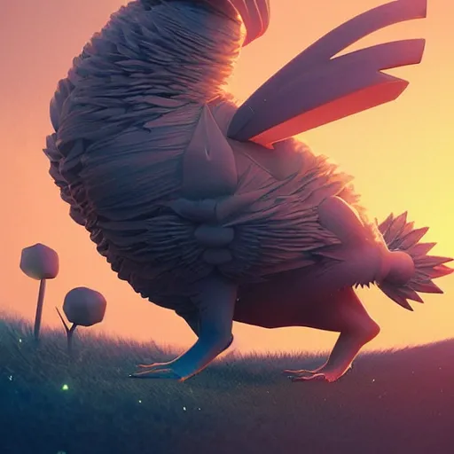 Prompt: dodo pokemon:: by beeple and James Gilleard and Justin Gerard :: ornate, dynamic, particulate, intricate, elegant, highly detailed, centered, artstation, smooth, sharp focus, photoreal octane render, 3d