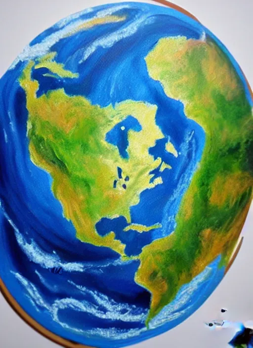 Image similar to realistic painting of earth