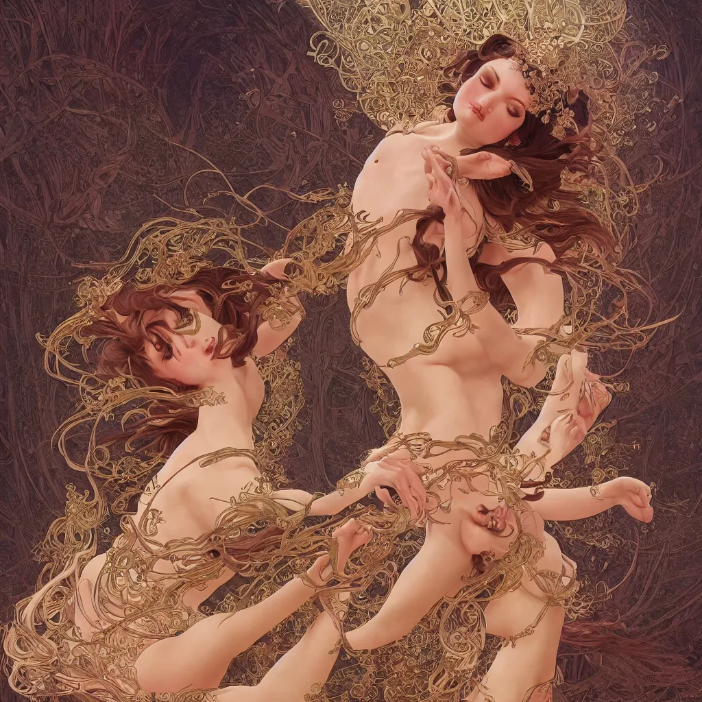 Prompt: seductive goddess dancing in the desert, symmetrical face, fantasy, surreal, intricate and very beautiful and elegant, highly detailed, digital painting, trending on artstation, concept art, smooth and sharp focus, illustration, art by tan zi and ayanamikodon and alphonse mucha and wlop